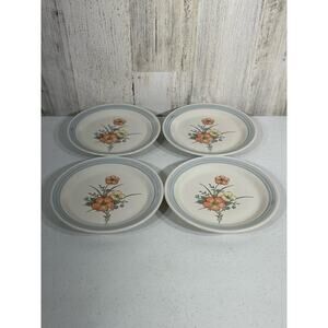 Vintage Country Glen‎ Stoneware Sunny Meadows Set of 4 Bread Plates